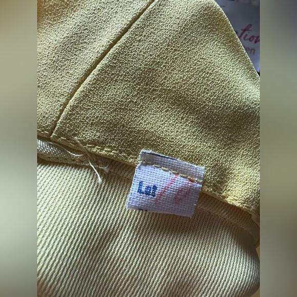 Vintage dress and coat set yellow spring textured puffer bright unique - Picture 5 of 8